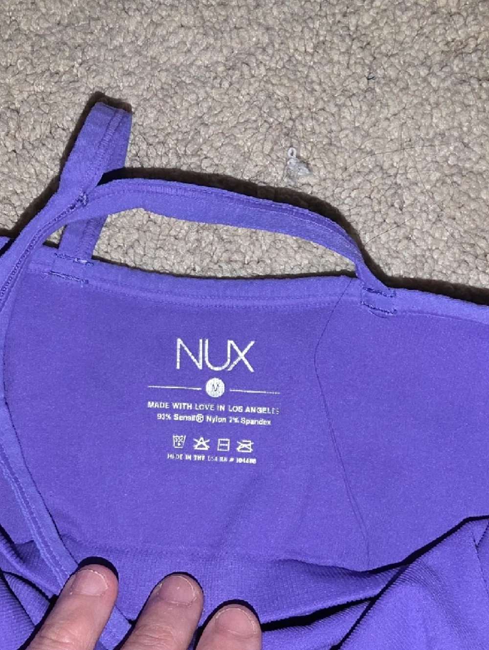 NUX Purple Ribbed Racerback Cami - Picture 4 of 4